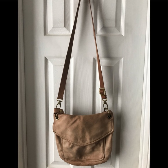 FOSSIL CROSSBODY TAN LEATHER BAG - Picture 1 of 12